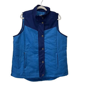 Magellan Womens 1X Sugar Coral Campfire Chambray Outdoors Vest NEW